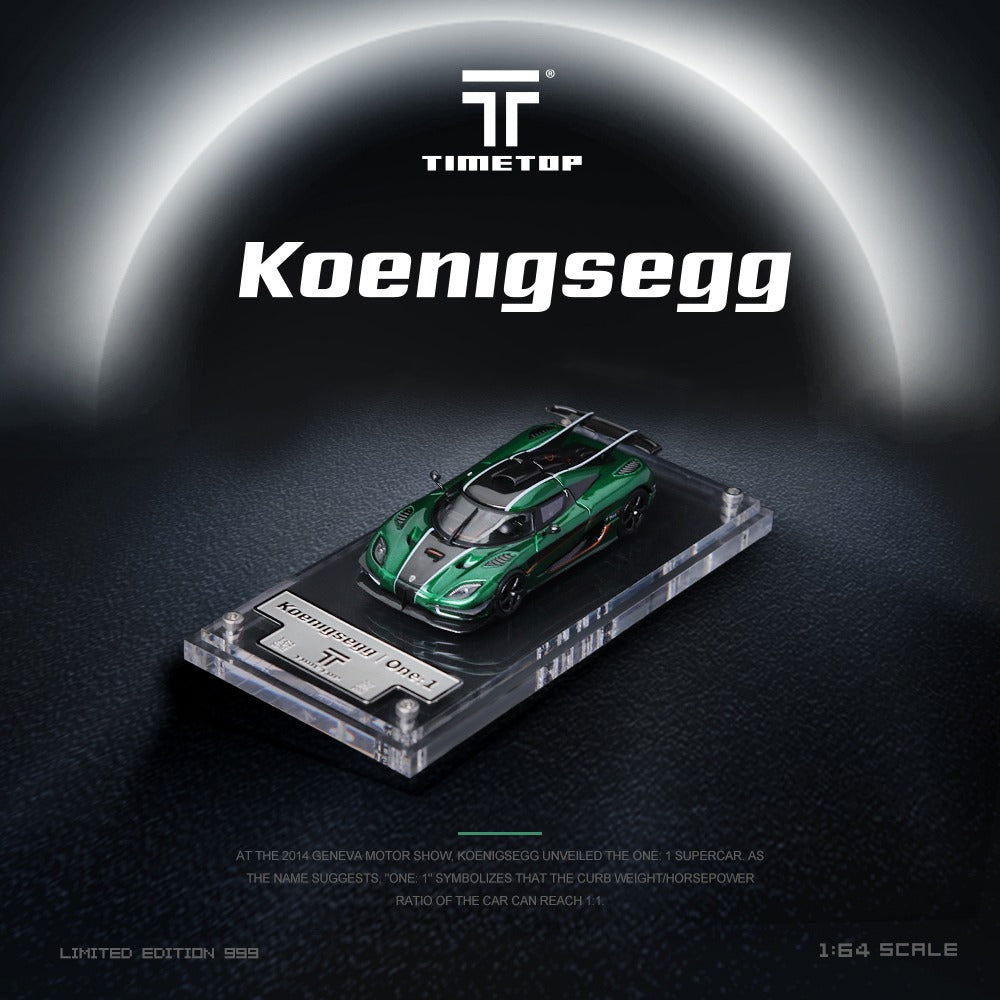 PREORDER Time Top 1:64 Koenigsegg One:1 (Green)