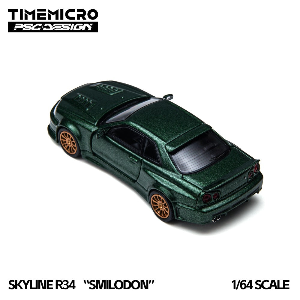 PREORDER TimeMicro & PSC Design 1:64 R34 “smilodon” (Millenium Jade/Dark Green)