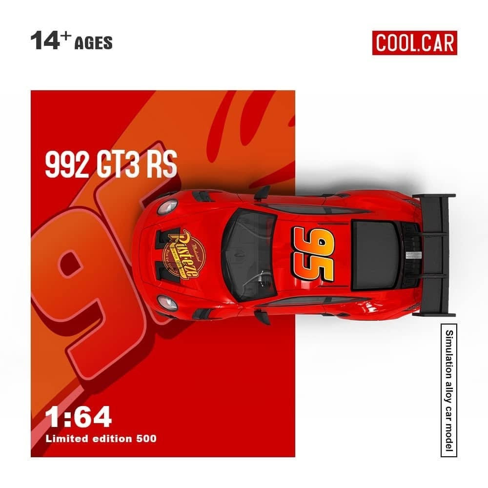 Cool Car 1:64 Porsche 992 GT3 RS (Lightning McQueen)