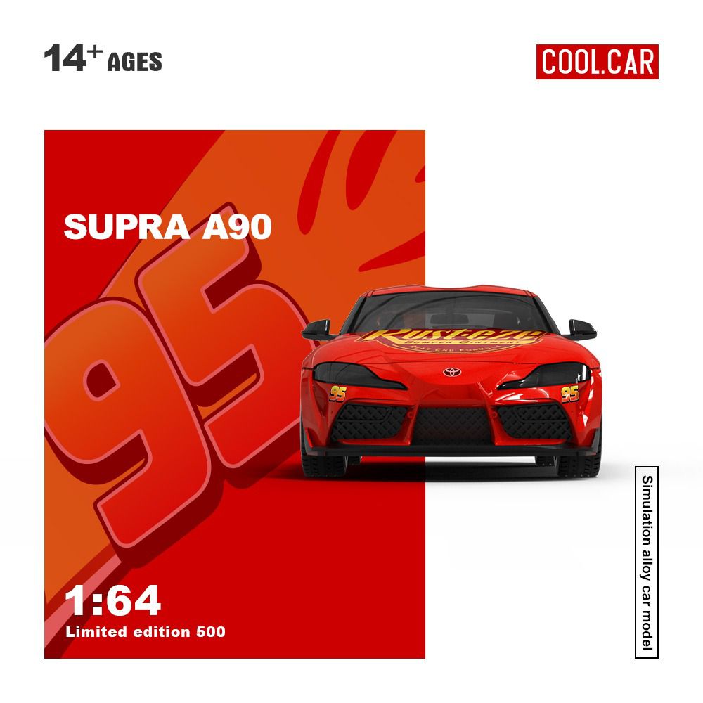 [PRE-ORDER] Cool Car 1:64 Toyota Supra A90 'Lightning McQueen'