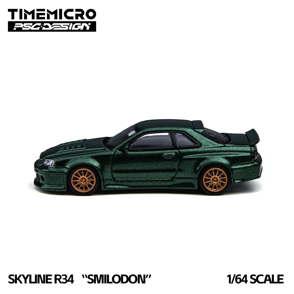 PREORDER TimeMicro & PSC Design 1:64 R34 “smilodon” (Millenium Jade/Dark Green)