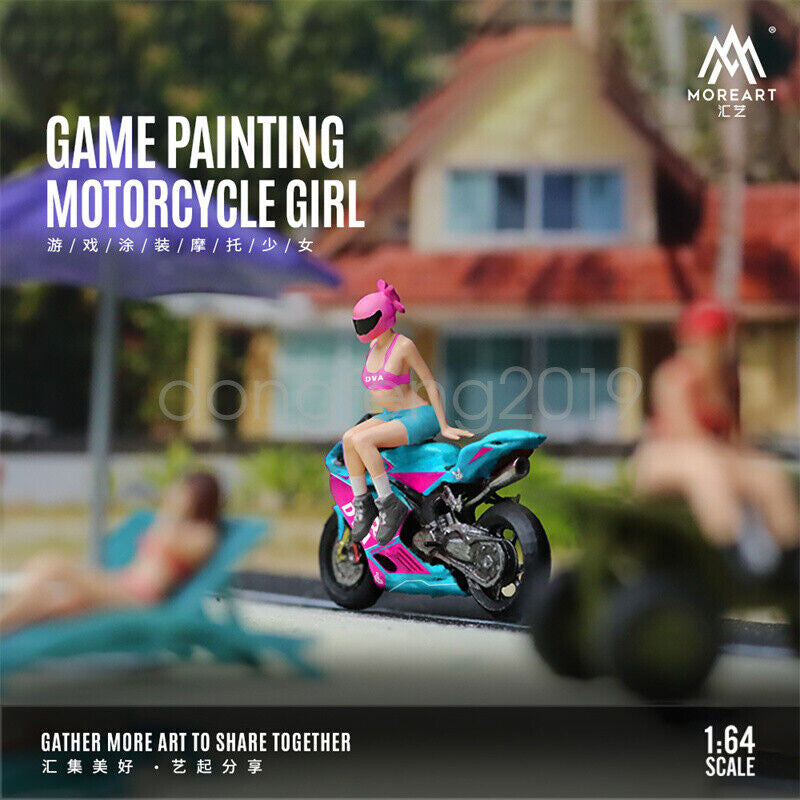 Moreart 1:64 Game Painting Motorcycle Girl