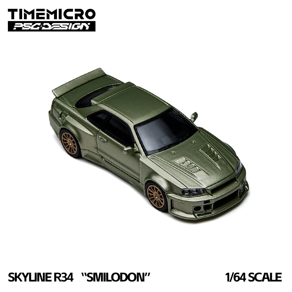 PREORDER TimeMicro & PSC Design 1:64 R34 “smilodon” (Millenium Jade/Dark Green)