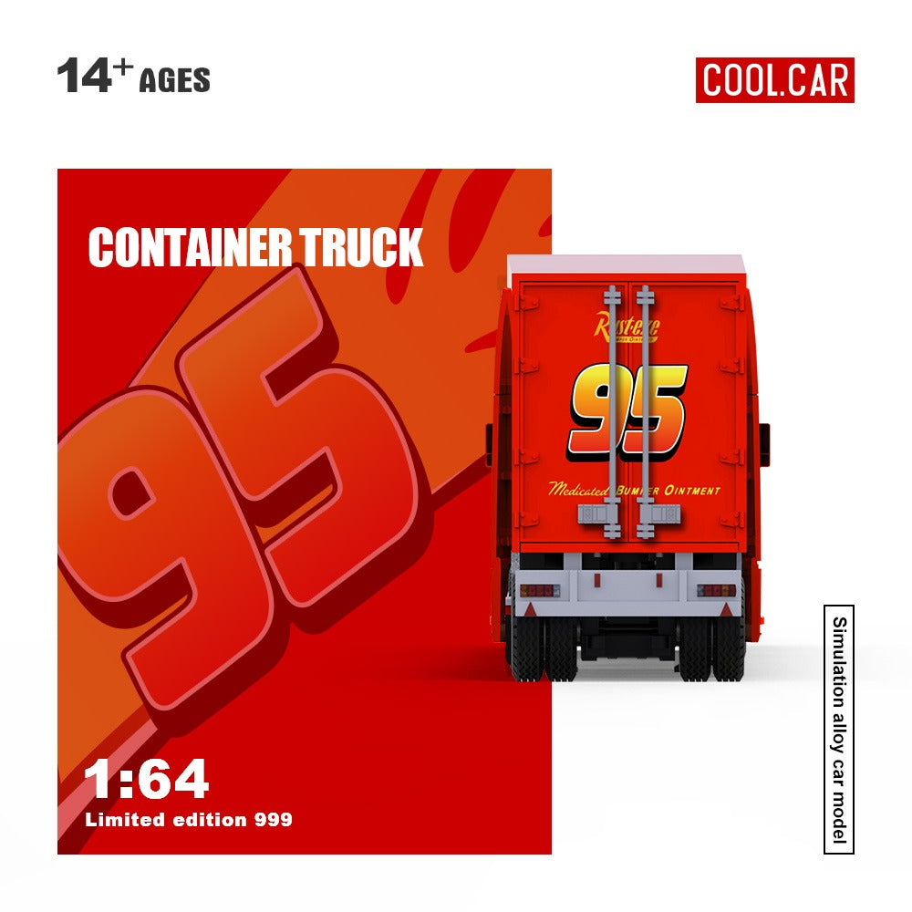PREORDER Cool Car 1:64 Frelana Container Truck 'Lightning McQueen'