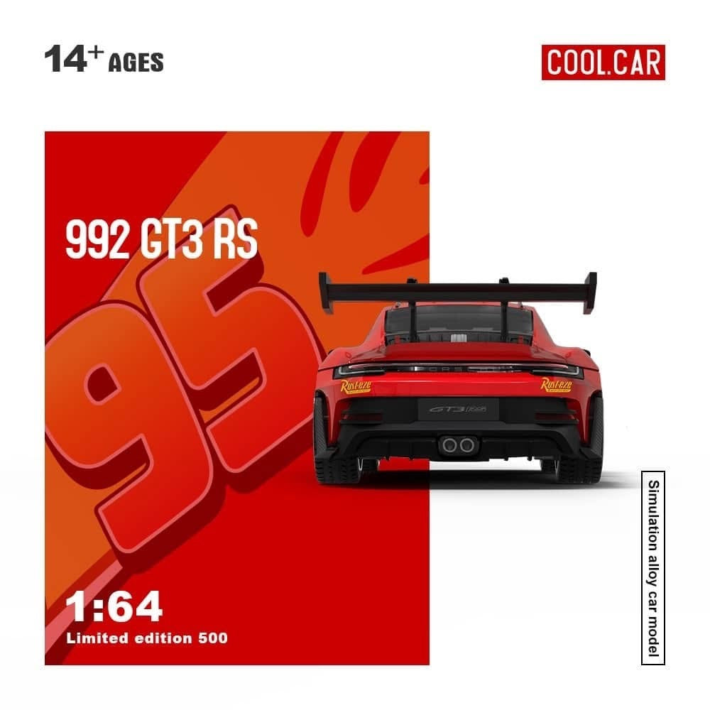 Cool Car 1:64 Porsche 992 GT3 RS (Lightning McQueen)