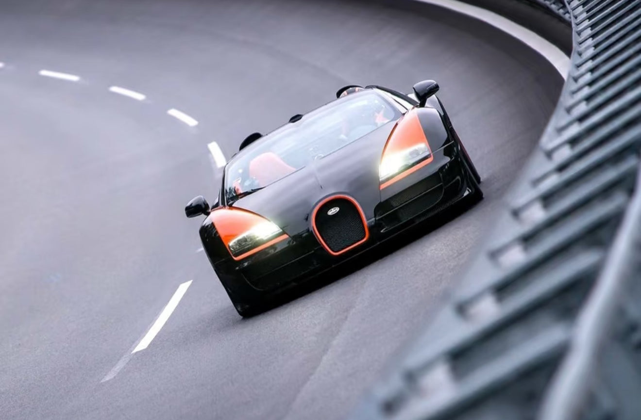 PREORDER 1:18 Bugatti Veyron Grand Sport Vitesse WRC (Black/Orange)