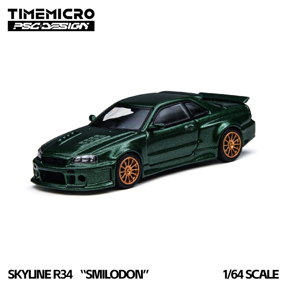 PREORDER TimeMicro & PSC Design 1:64 R34 “smilodon” (Millenium Jade/Dark Green)