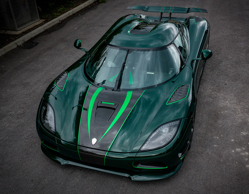 PREORDER VMB x Miniature Planet 1:18 Koenigsegg Agera S 'Goblin' (Green Carbon Fiber)