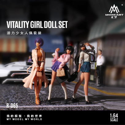 Moreart 1:64 Vitality Girl Doll Set