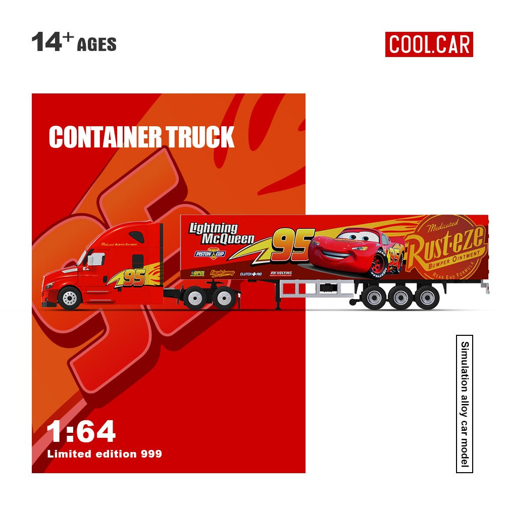PREORDER Cool Car 1:64 Frelana Container Truck 'Lightning McQueen'