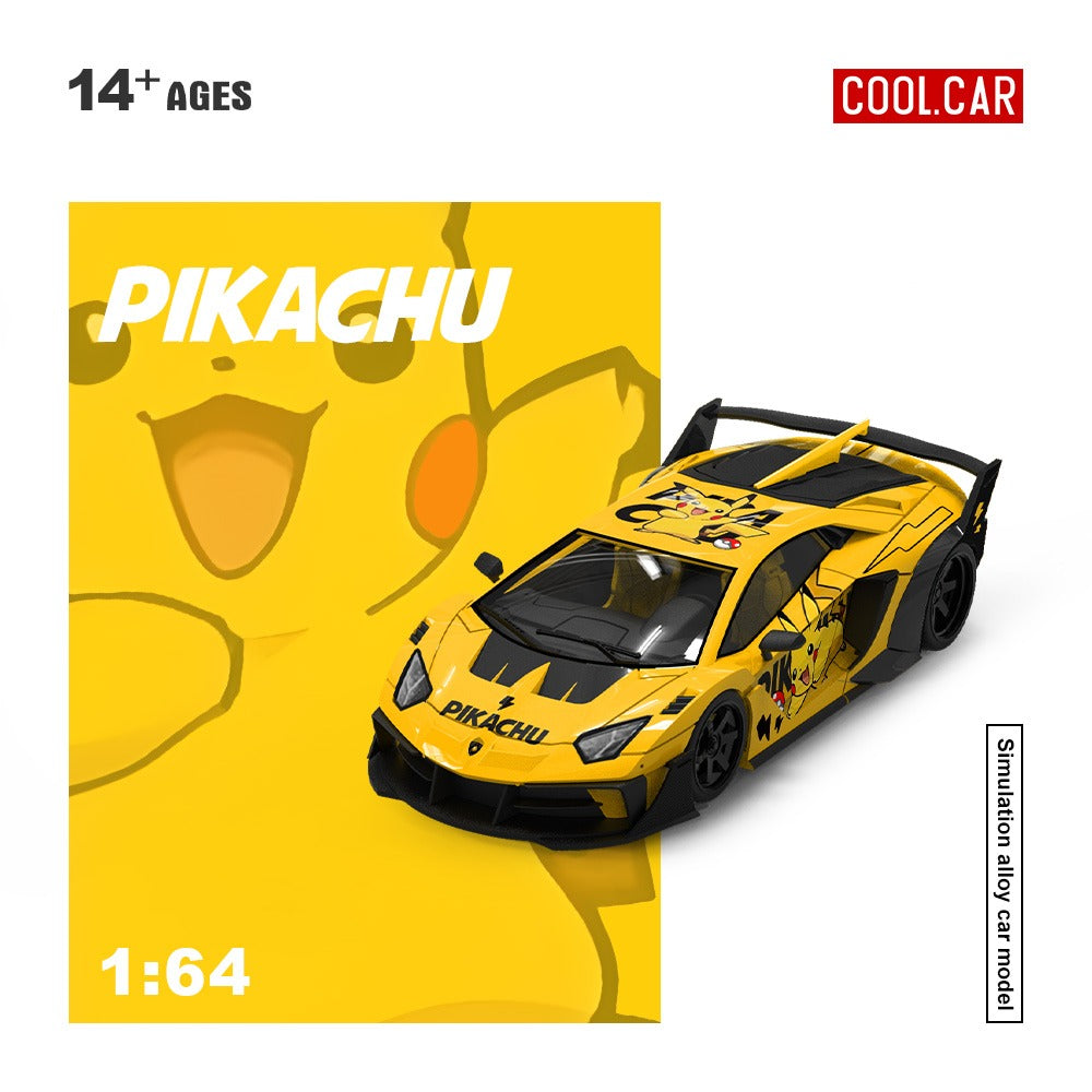 PREORDER Cool Car 1:64 Lamborghini Aventador GT EVO LBWK 'Pikachu'