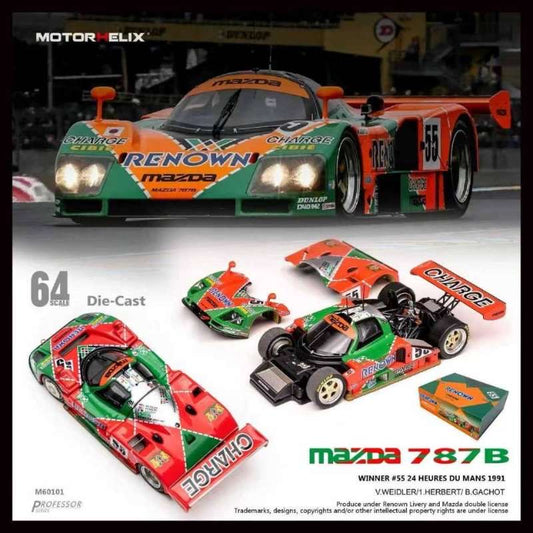 Motorhelix 1:64 Mazda 787B Reown 1991 Le Mans 24hrs Winner
