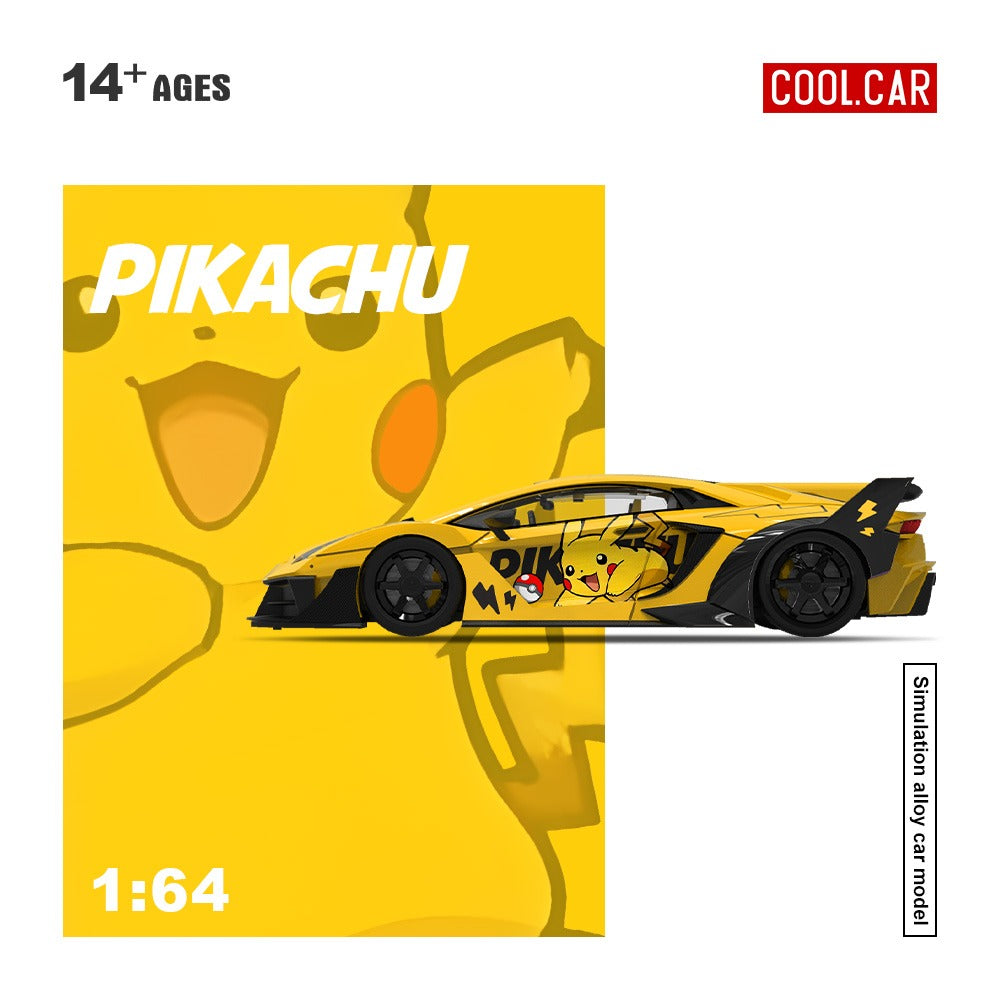 PREORDER Cool Car 1:64 Lamborghini Aventador GT EVO LBWK 'Pikachu'