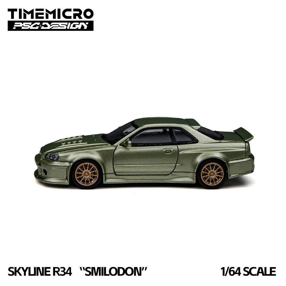 PREORDER TimeMicro & PSC Design 1:64 R34 “smilodon” (Millenium Jade/Dark Green)