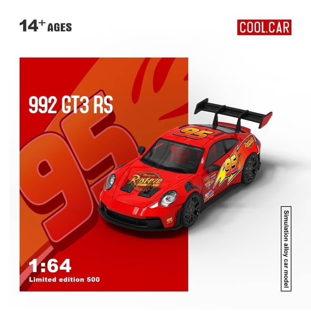 Cool Car 1:64 Porsche 992 GT3 RS (Lightning McQueen)