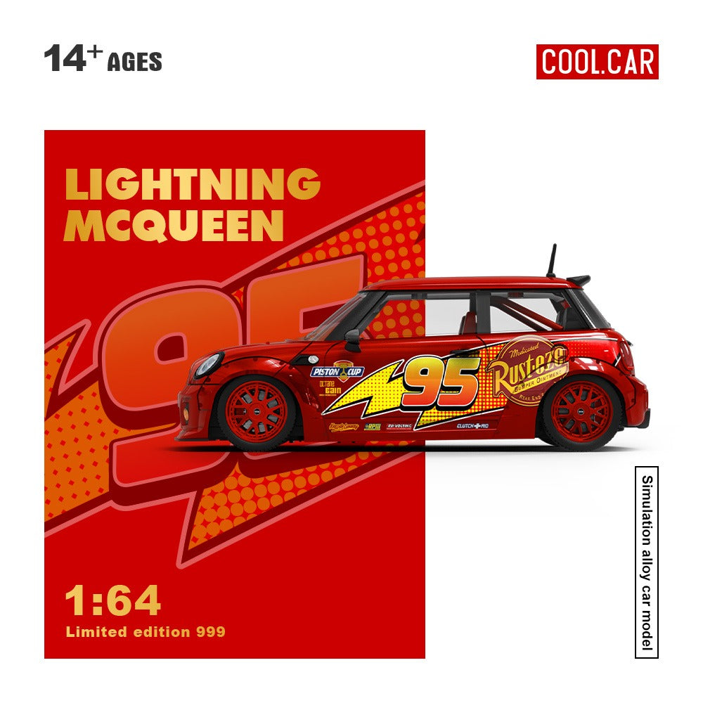 PREORDER Cool Car 1:64 Mini Cooper ‘Lightning McQueen’