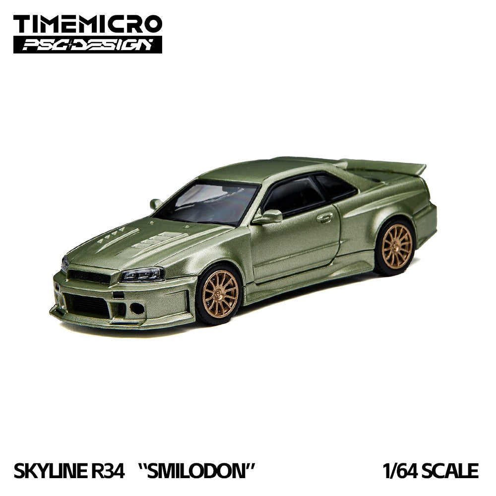 PREORDER TimeMicro & PSC Design 1:64 R34 “smilodon” (Millenium Jade/Dark Green)