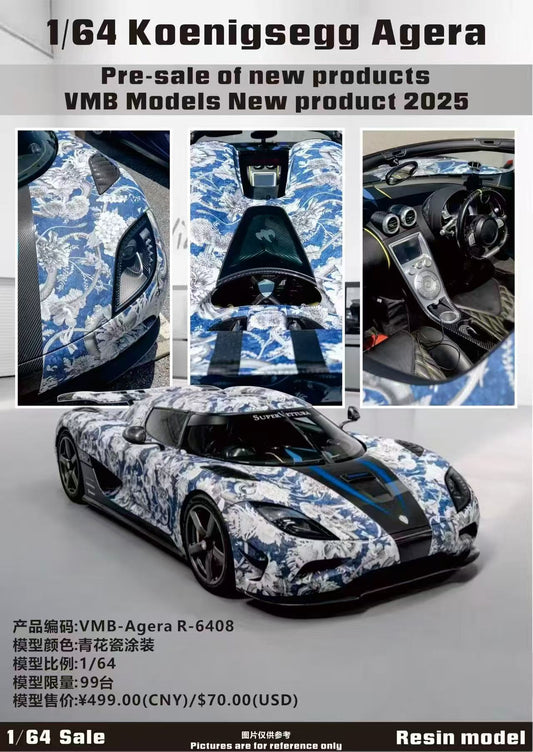 PREORDER VMB 1:64 Koenigsegg Agera Porcelain Livery