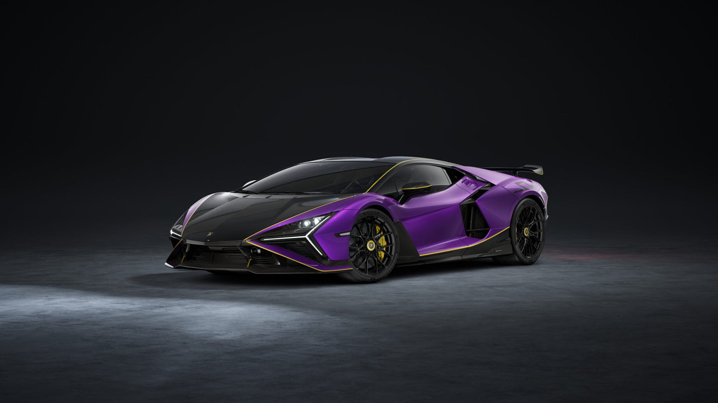 PREORDER MR Collection 1:18 Lamborghini Revuelto SV (Viola Pasifae with Black / Yellow Livery)