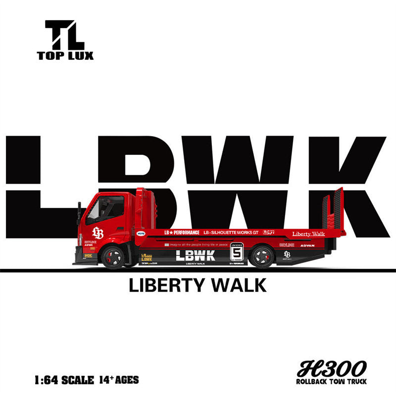 Top Lux 1:64 Hino H300 - LBWK Red/Black