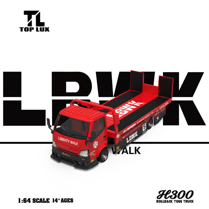 Top Lux 1:64 Hino H300 - LBWK Red/Black