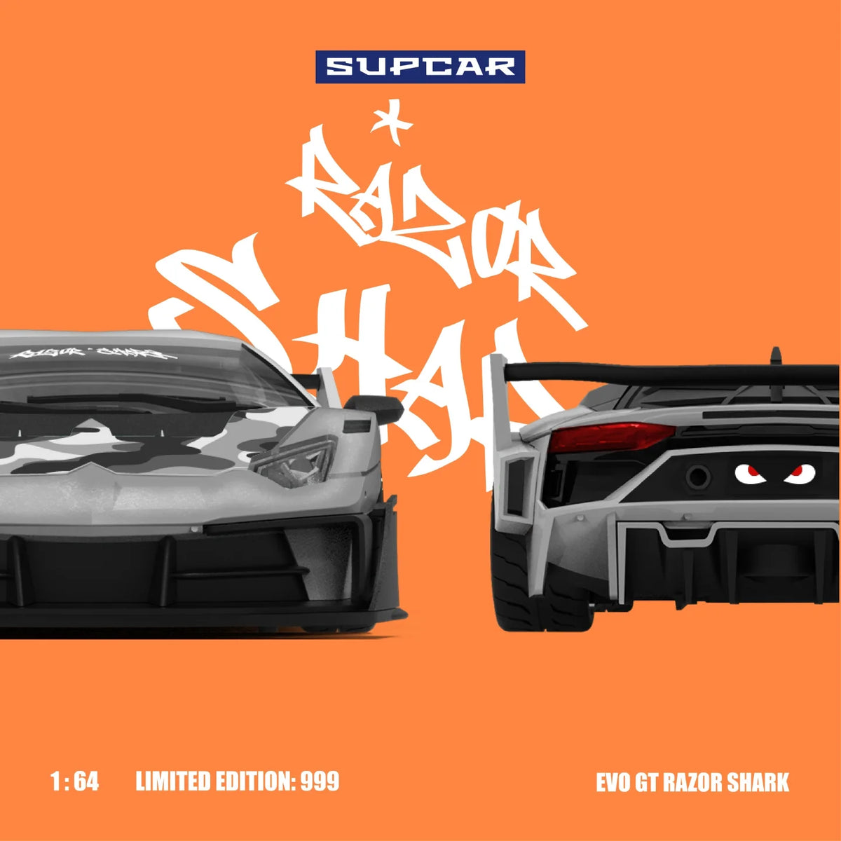 SUPCAR 1:64 Lamborghini Aventador GT EVO LBWK 'Shark Mouth'
