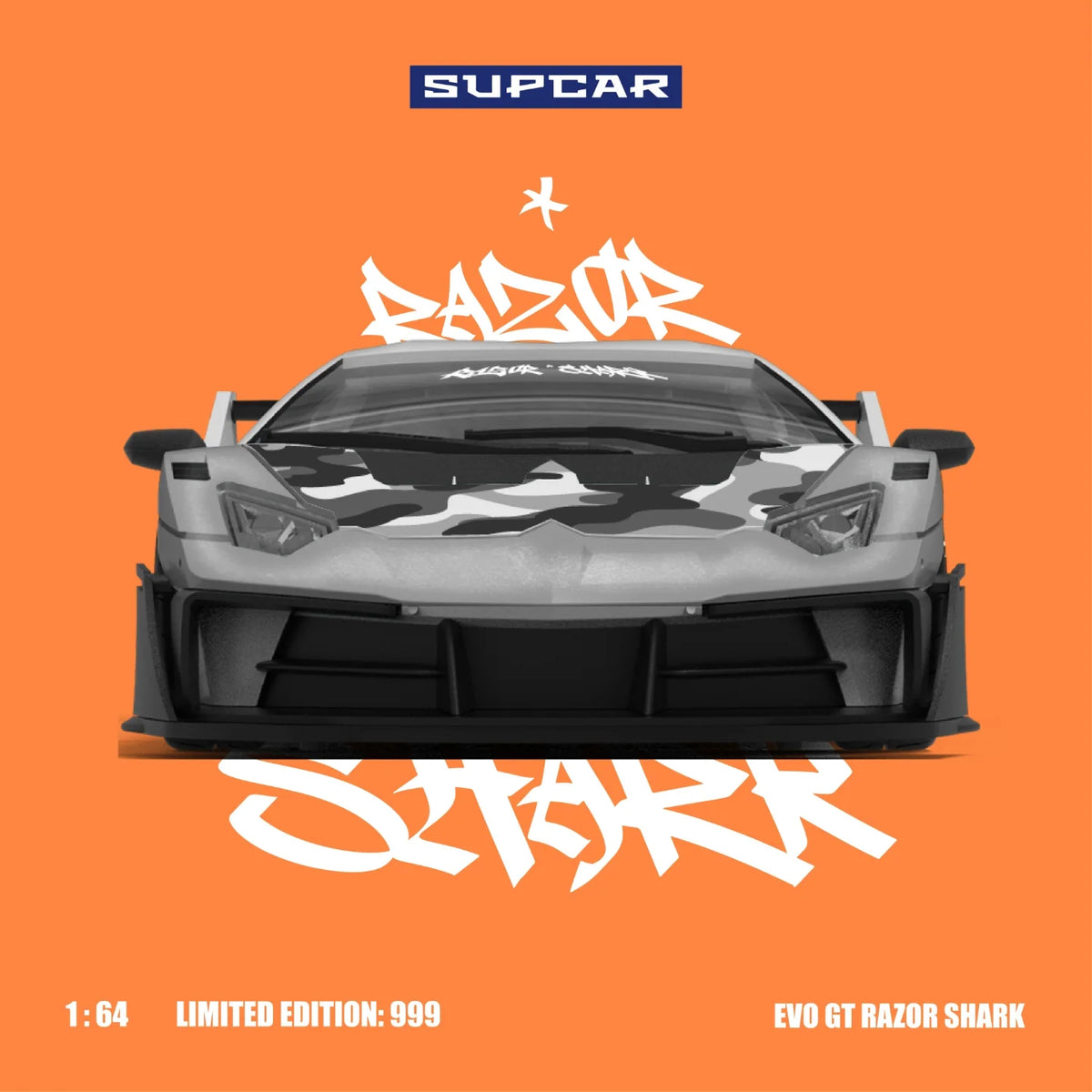 SUPCAR 1:64 Lamborghini Aventador GT EVO LBWK 'Shark Mouth'