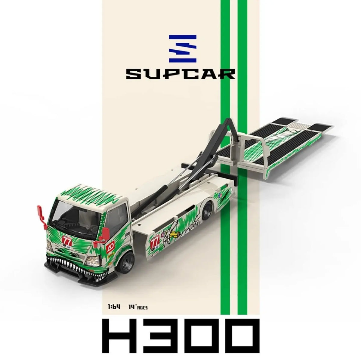 SUPCAR 1:64 Hino H300 Transport Truck 'Sketch Rexy'