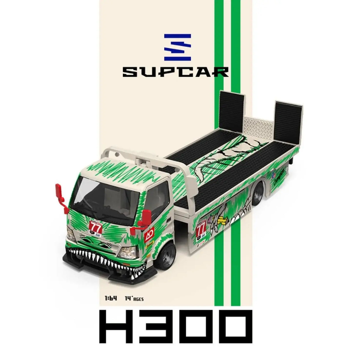 SUPCAR 1:64 Hino H300 Transport Truck 'Sketch Rexy'