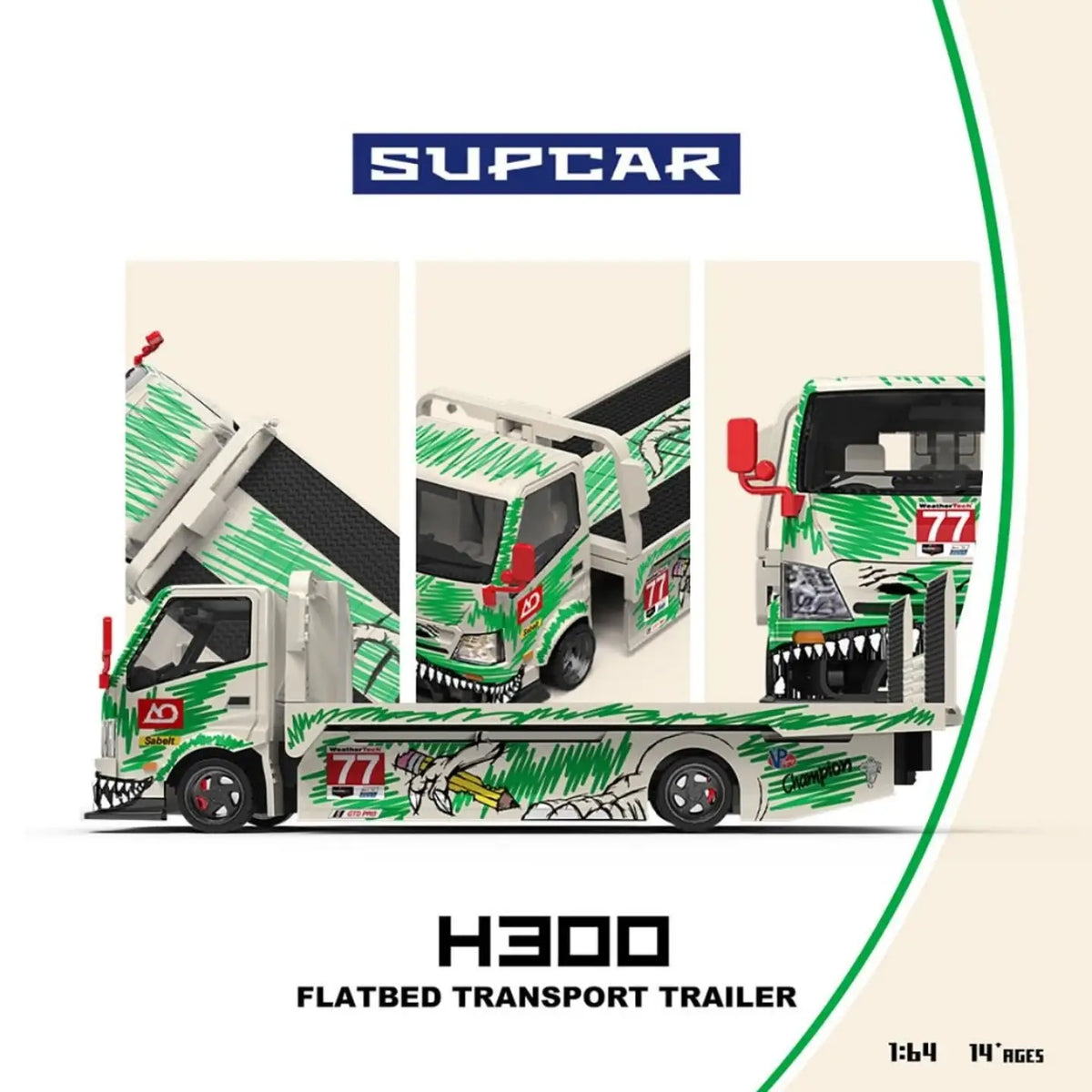 SUPCAR 1:64 Hino H300 Transport Truck 'Sketch Rexy'