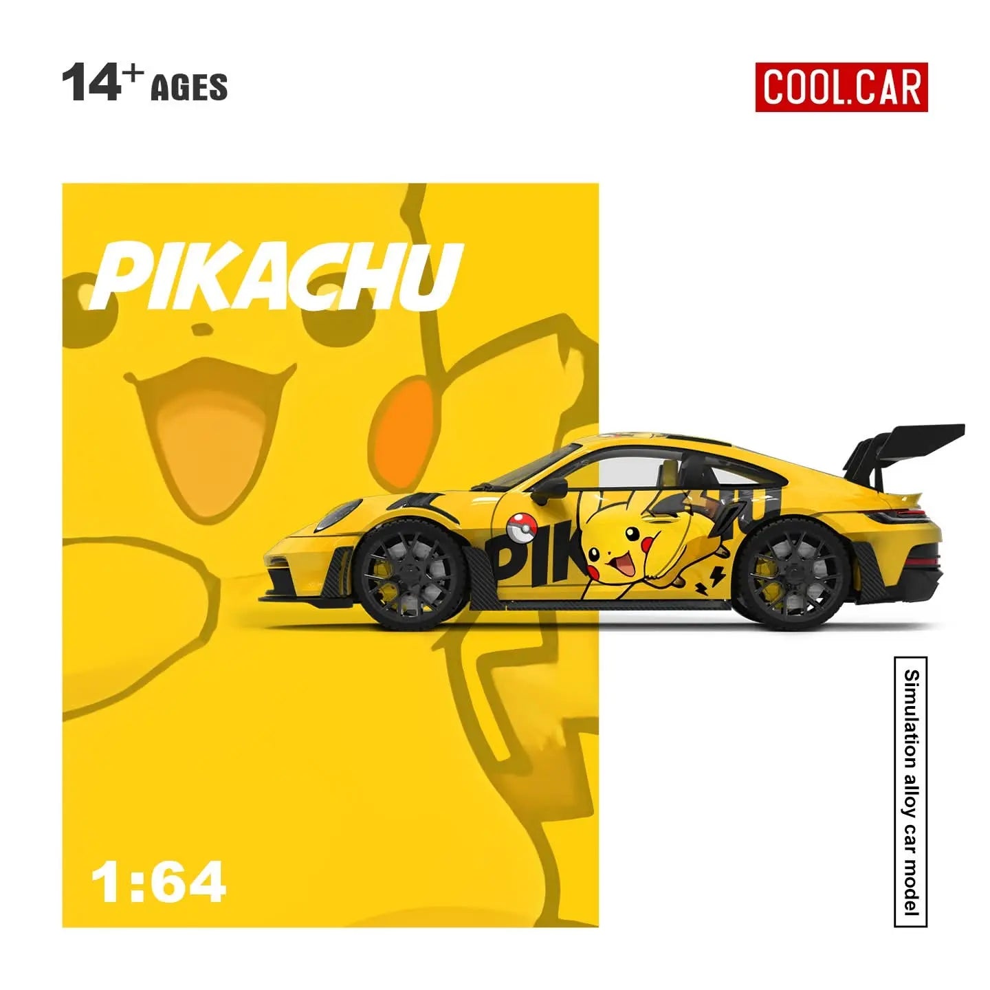 PREORDER Cool Car 1:64 Porsche 992 GT3 RS 'Pikachu'