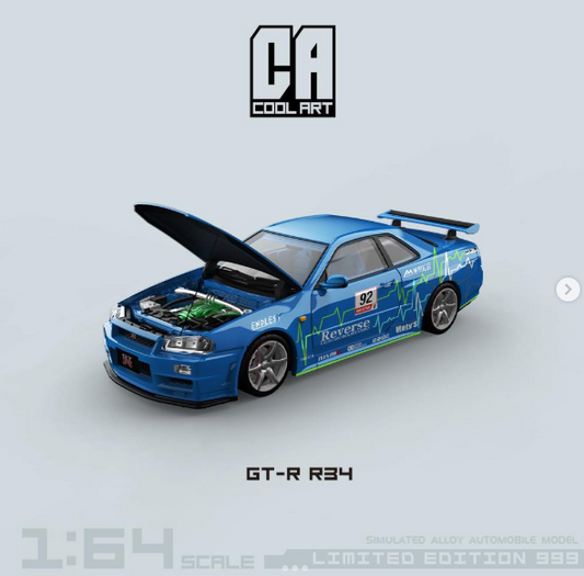 CoolArt 1:64 Nissan Skyline GT-R R34 92