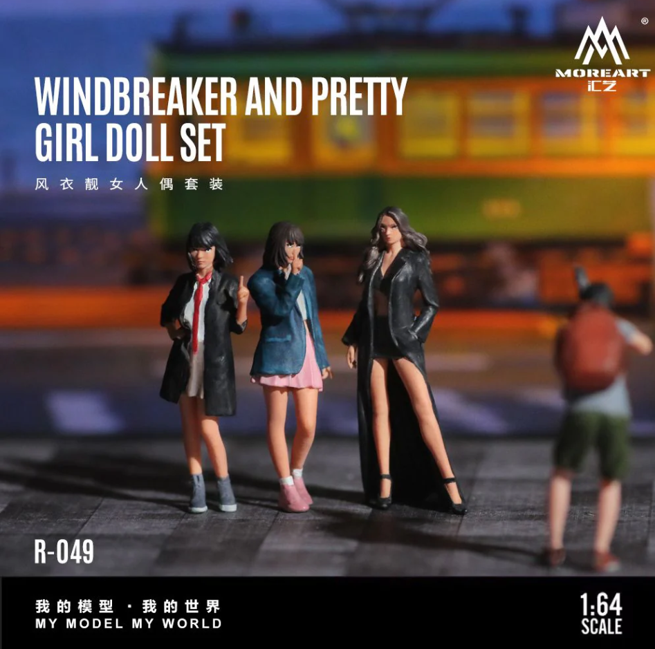 MoreArt 1:64 WINDBREAKER AND PRETTY GIRL DOLL SET