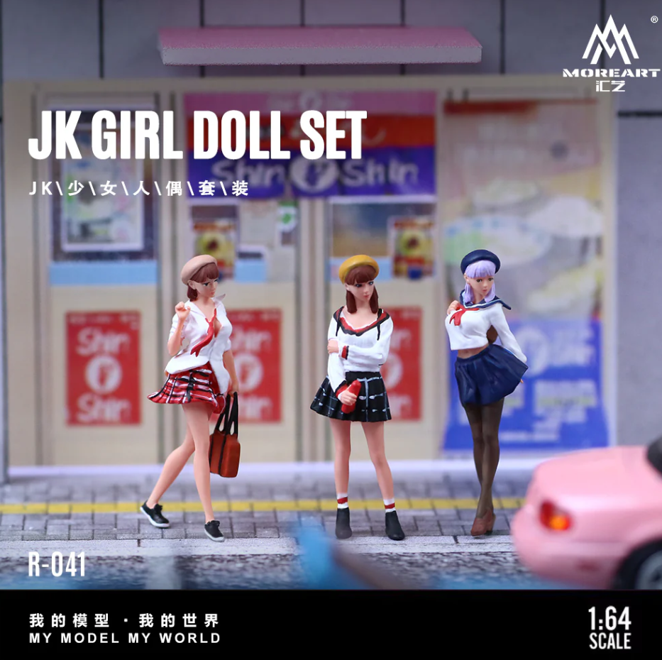 MoreArt 1:64 JK GIRL DOLL SET R-041