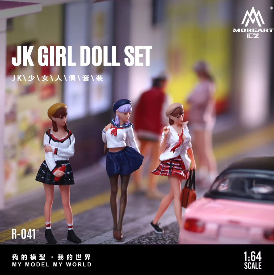 MoreArt 1:64 JK GIRL DOLL SET R-041