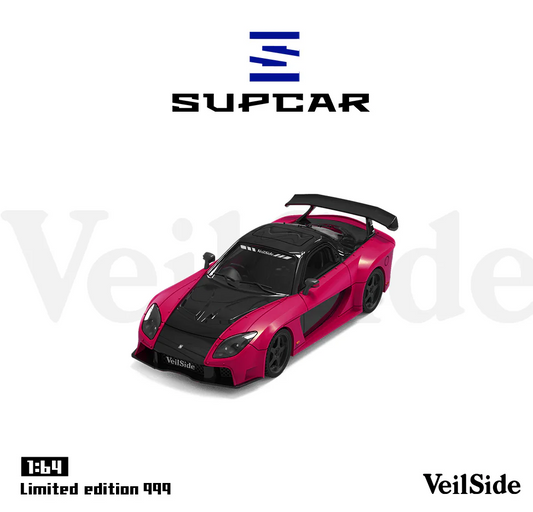 SUPCAR 1:64 Mazda RX-7 Veilside (White/Pink)