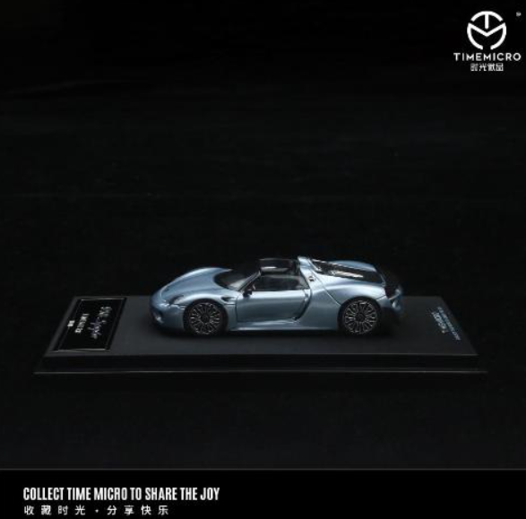 TimeMicro 1:64 Porsche 918 Spyder (Silver Blue)