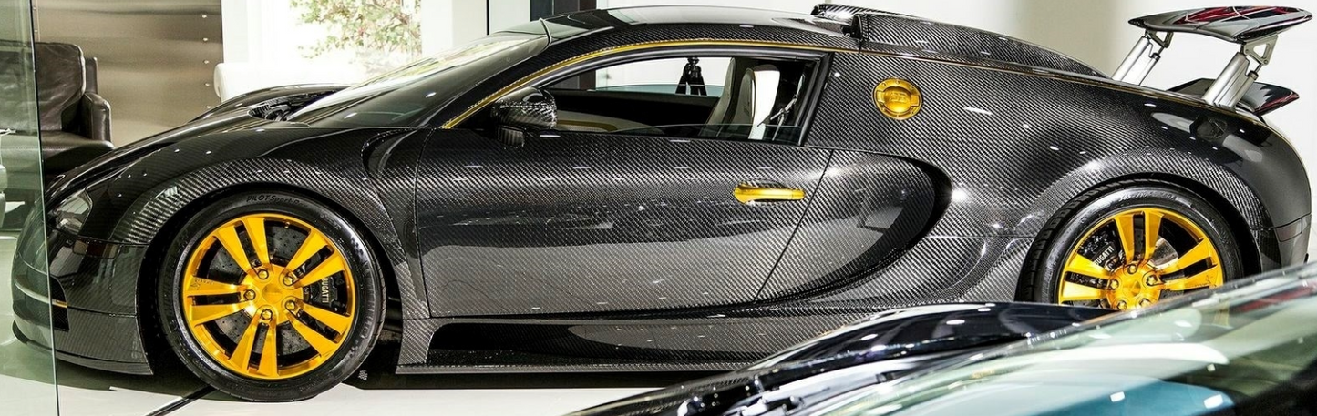 PREORDER VMB x Miniature Planet 1:18 Bugatti Veyron MANSORY Vivere (Carbon Fiber/Gold)