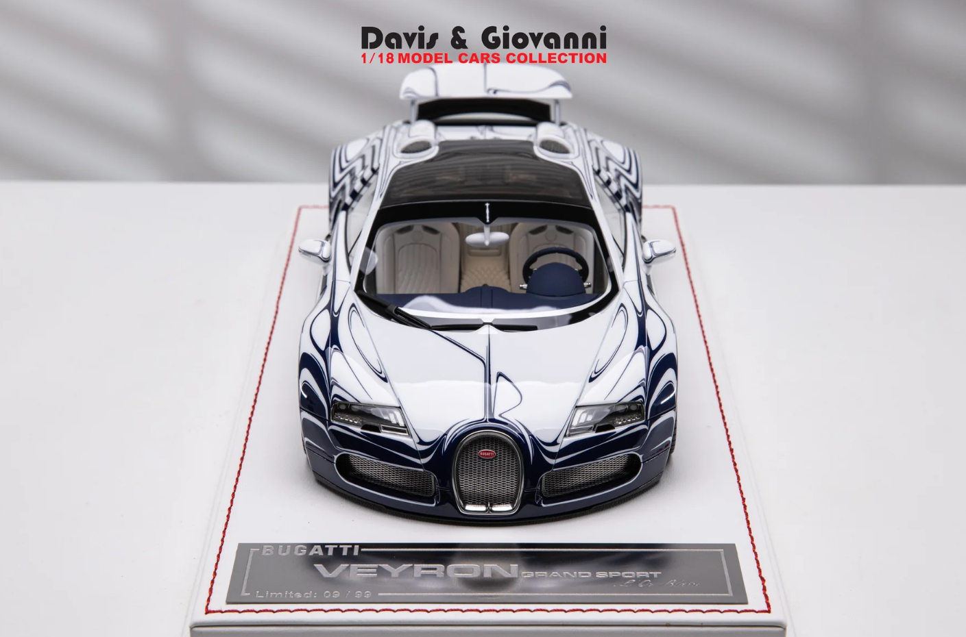 Davis & Giovanni 1:18 Bugatti Veyron Grand Sport L'OR BLANC