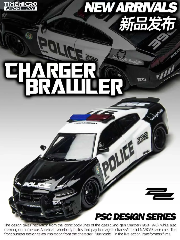 TimeMicro X PSC DESIGN 1:64 ”Charger "Brawler" LSPD