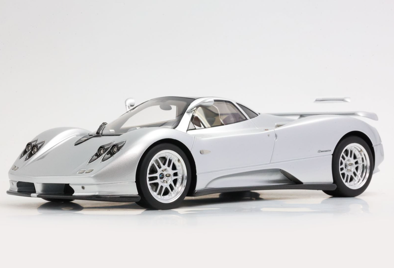 PREORDER BBR 1:18 Pagani ZONDA C12 001 1999 Silver 20th anniversary restoration