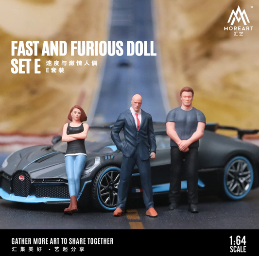MoreArt 1:64 FAST AND FURIOUS DOLL E SET
