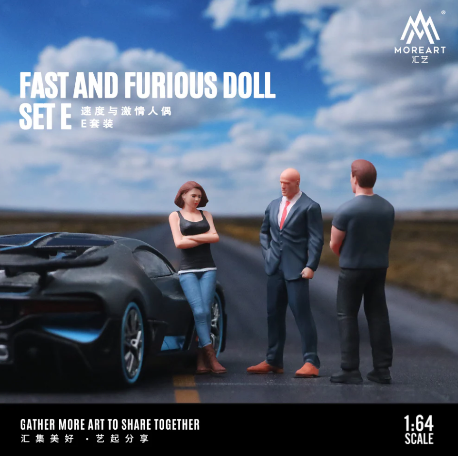 MoreArt 1:64 FAST AND FURIOUS DOLL E SET