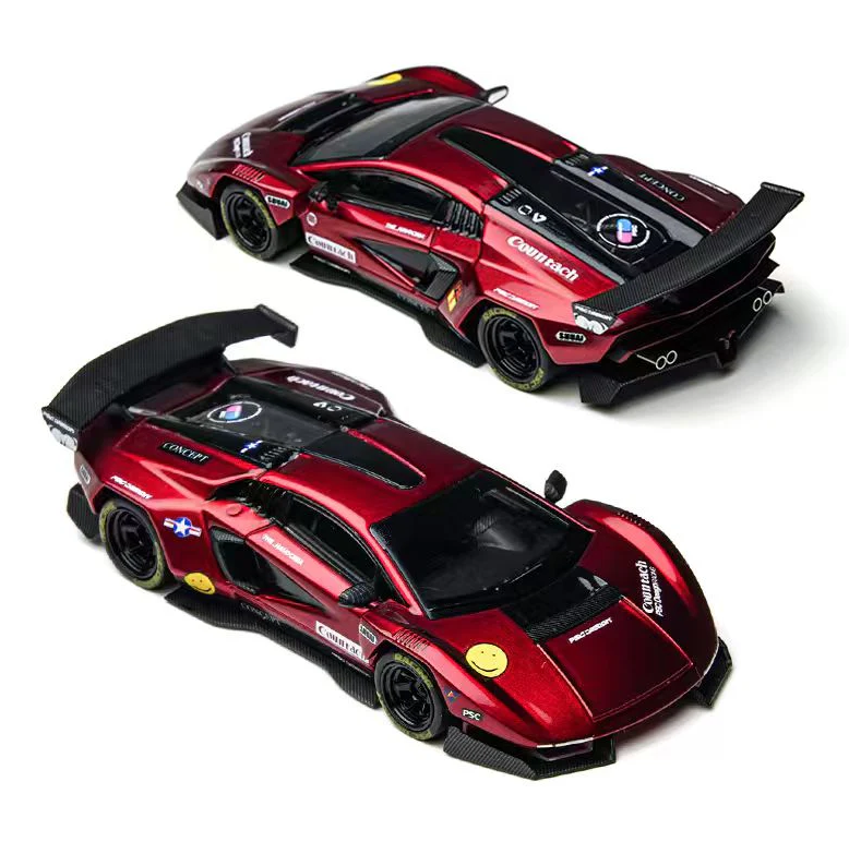 Time Micro x PSC Design 1:64 Lamborghini Countach V Concept (Scarlet Red)