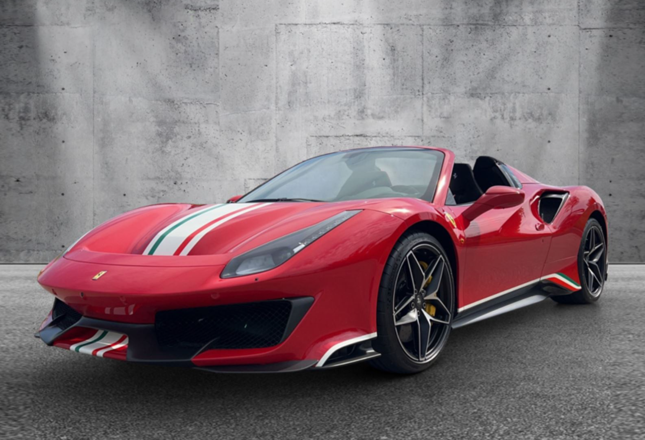 PREORDER BBR 1:18 Ferrari 488 Pista Spider (Rosso Corsa w/ Italian Stripe)