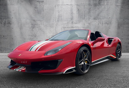 PREORDER BBR 1:18 Ferrari 488 Pista Spider (Rosso Corsa w/ Italian Stripe)