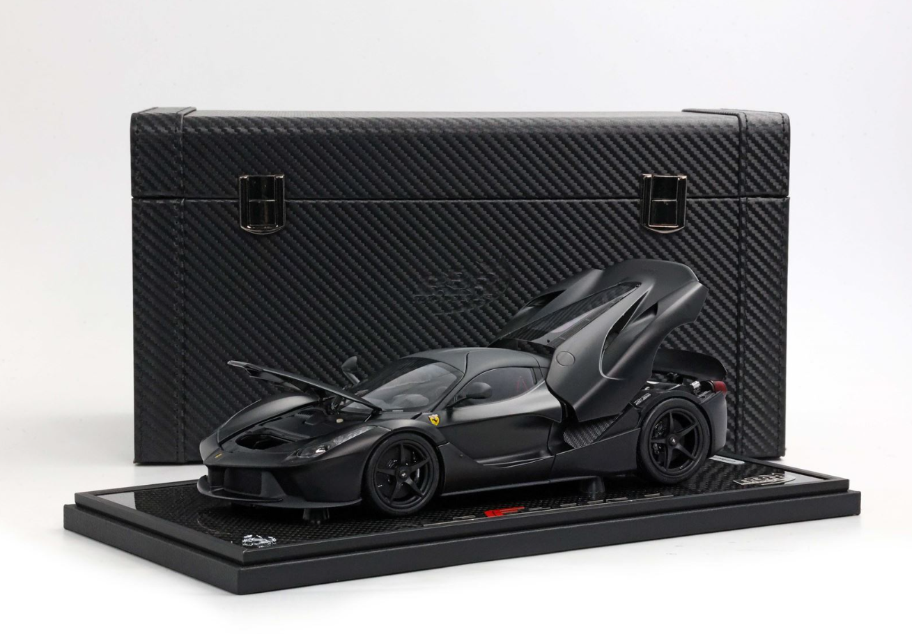 PREORDER BBR 1:18 Ferrari Laferrari 'Open Diecast' (Matt Black) COFFRET