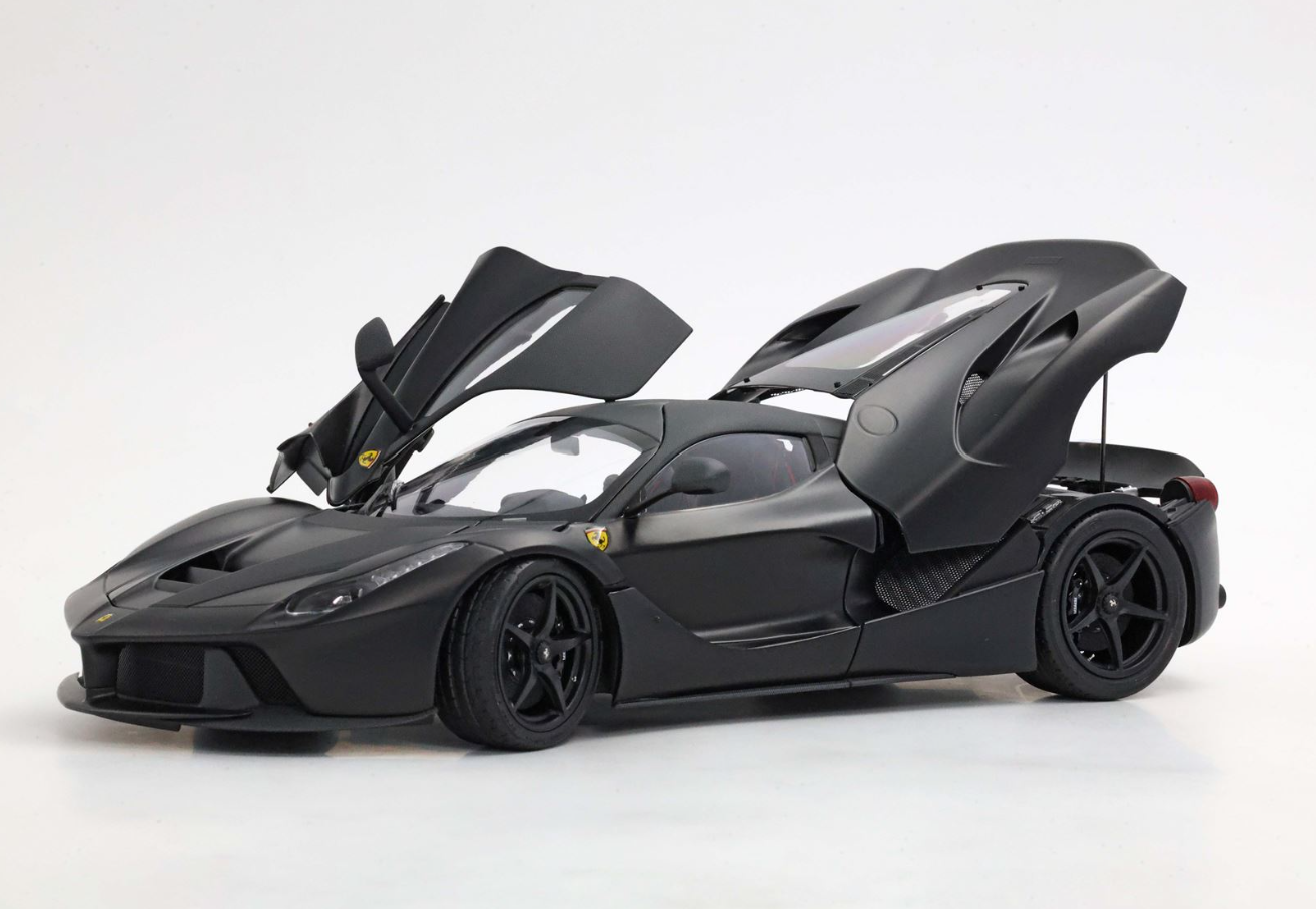 PREORDER BBR 1:18 Ferrari Laferrari 'Open Diecast' (Matt Black) COFFRET