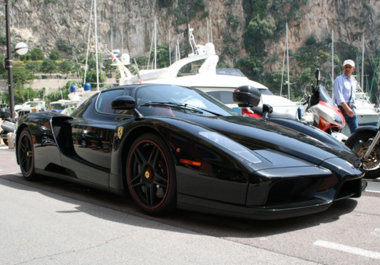 PREORDER BBR 1:18 Ferrari Enzo 'Open Diecast' (Nero DS - Black/Red Wheels) LUXURY PACK