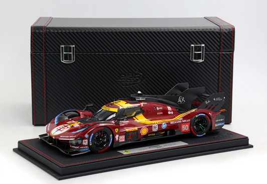 PREORDER BBR 1:18 Ferrari 499P N.50 Winner Qatar 1812km 2025 (Fuoco Nielsen Molina Special Pack)